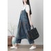 Denim Blue Women Casual Loose Jumpsuit