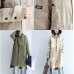 2021 pockets green casual cotton parka plus size tie waist long sleeve trench coats